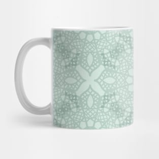 Blue-Green Kaleidoscope Pattern Mug